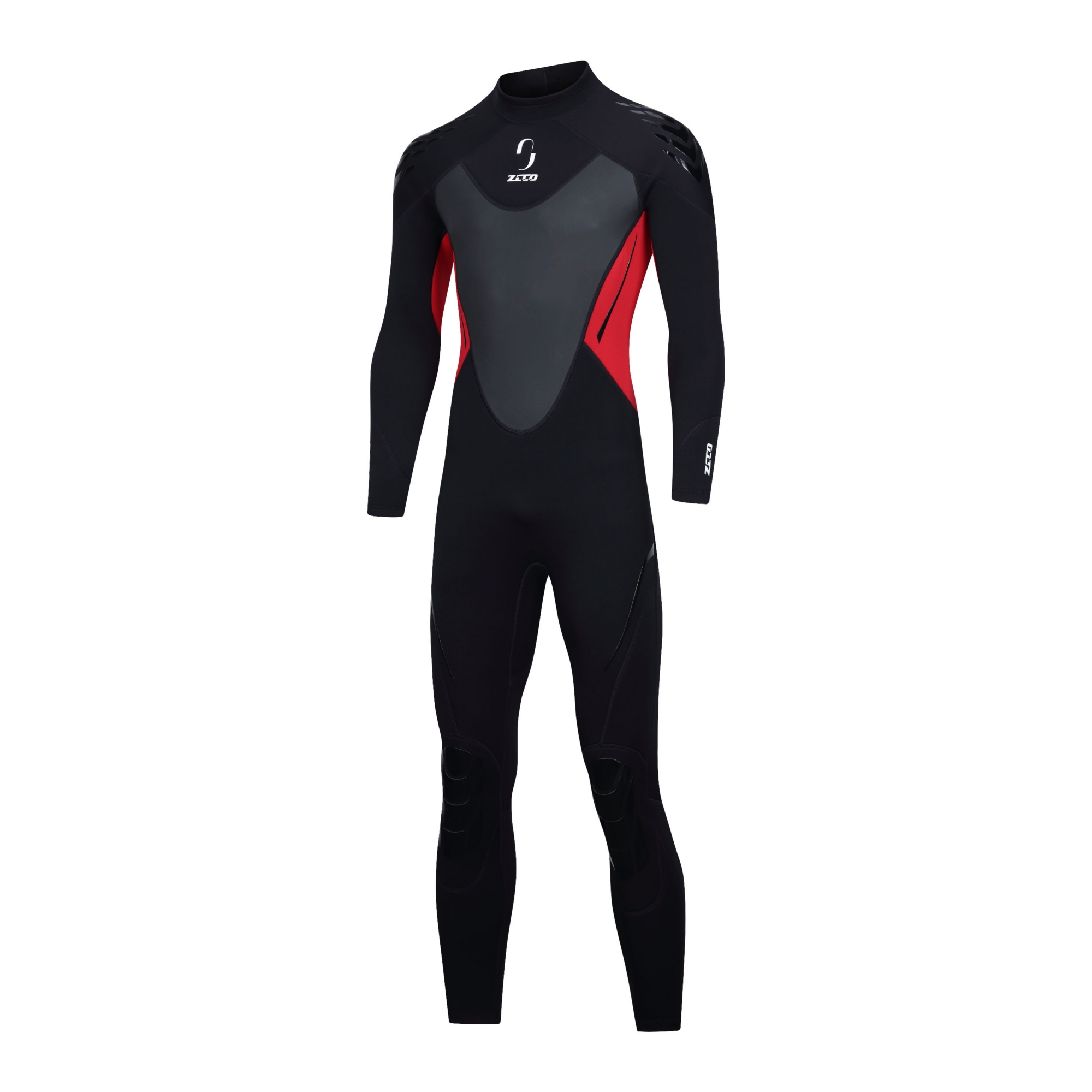 ZCCO, Wetsuit voor heren, 3 mm premium neopreen, volledige mouwlengte, duikpak voor spearfishing, snorkelen, surfen, kanoën, duikpak, heren, zwart, S